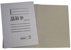 Папка-обложка ДЕЛО 280г/м2, немел.карт., белая