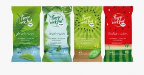 Салфетки влажные Aura Tropic Coctail (15 шт/уп.)