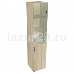 Шкаф узкий со стеклом Л-322 